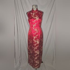Satin Cheongsam Style Dress